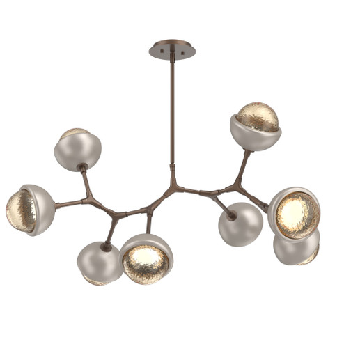 Cabochon Linear Suspension Light Billiard Light Burnished Bronze (1289|PLB0093-BB-BB-A-001-L3-BS)