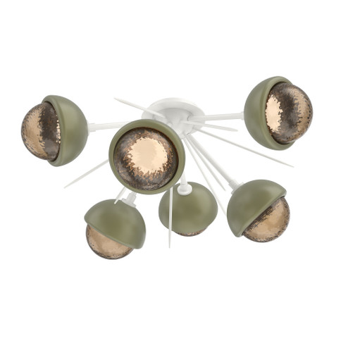 Cabochon Semi Flush Mount Salt White (1289|CLB0093-02-WI-B-L1-GE)