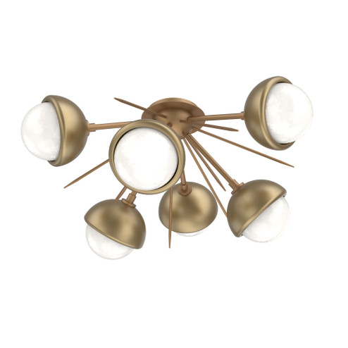 Cabochon Semi Flush Mount Novel Brass (1289|CLB0093-02-NB-WL-L3-GB)