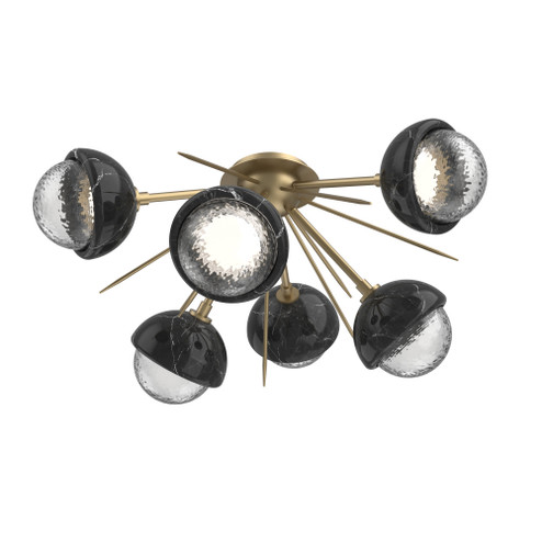 Cabochon Semi Flush Mount Novel Brass (1289|CLB0093-02-NB-C-L1-BM)