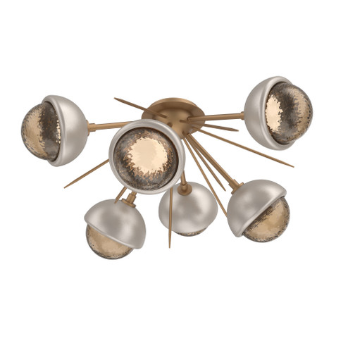 Cabochon Semi Flush Mount Novel Brass (1289|CLB0093-02-NB-B-L3-BS)