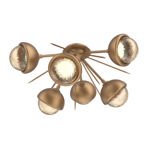 Cabochon Semi Flush Mount Novel Brass (1289|CLB0093-02-NB-A-L3-MS)