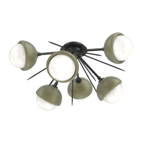 Cabochon Semi Flush Mount Matte Black (1289|CLB0093-02-MB-WL-L3-GE)