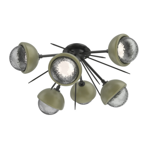 Cabochon Semi Flush Mount Matte Black (1289|CLB0093-02-MB-S-L3-GE)