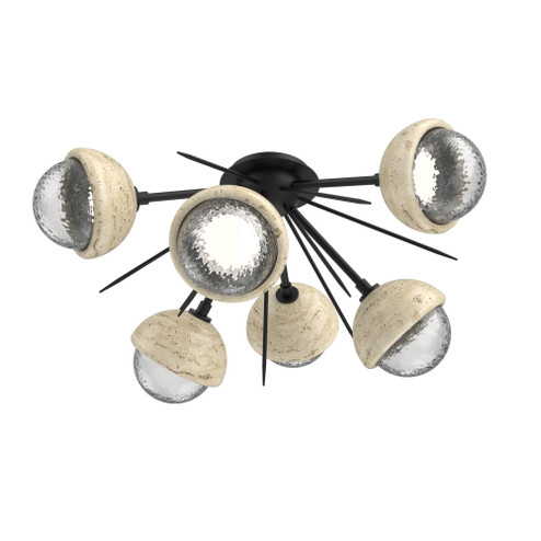 Cabochon Semi Flush Mount Matte Black (1289|CLB0093-02-MB-C-L3-TR)
