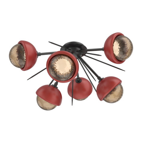 Cabochon Semi Flush Mount Matte Black (1289|CLB0093-02-MB-B-L3-RE)