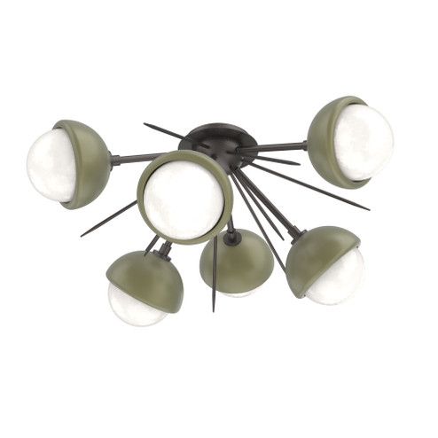 Cabochon Semi Flush Mount Graphite (1289|CLB0093-02-GP-WL-L3-GE)
