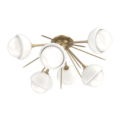 Cabochon Semi Flush Mount Gilded Brass (1289|CLB0093-02-GB-WL-L3-WI)
