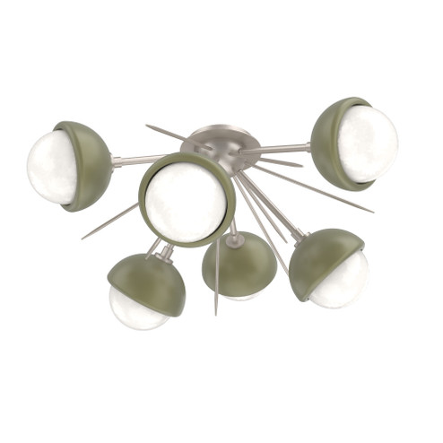 Cabochon Semi Flush Mount Beige Silver (1289|CLB0093-02-BS-WL-L3-GE)