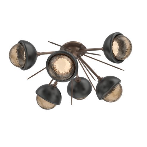 Cabochon Semi Flush Mount Burnished Bronze (1289|CLB0093-02-BB-B-L1-MB)