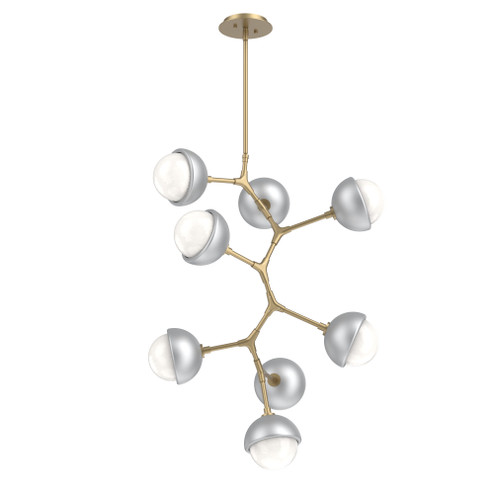Cabochon Chandelier Large Pendant Gilded Brass (1289|CHB0093-VB-GB-WL-001-L3-CS)