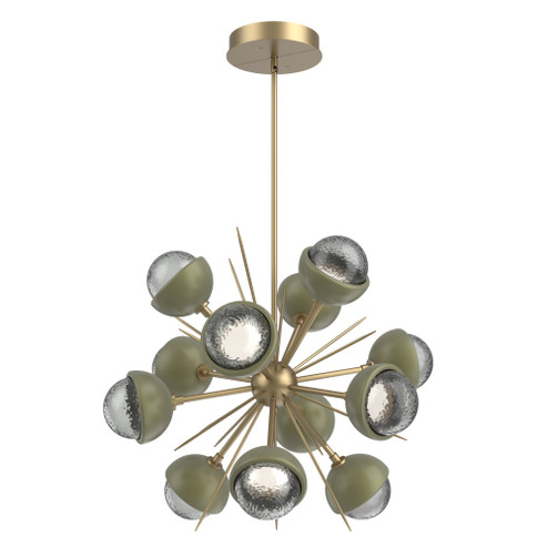 Cabochon Chandelier Large Pendant Gilded Brass (1289|CHB0093-0A-GB-S-001-L1-GE)