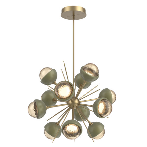Cabochon Chandelier Large Pendant Gilded Brass (1289|CHB0093-0A-GB-A-001-L1-GE)