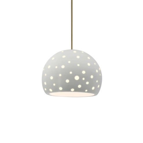 Small Globe 1-Light Pendant (254|CER-6580-MAT-ABRS-RIGID)