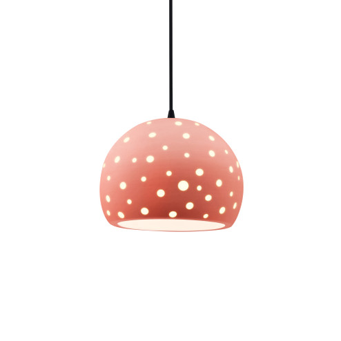 Small Globe 1-Light Pendant (254|CER-6580-BSH-MBLK-BKCD)