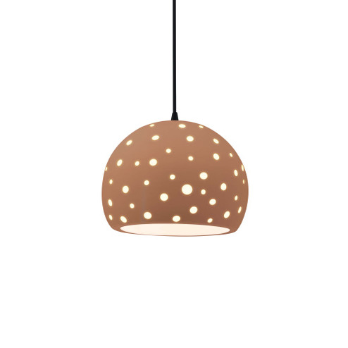 Small Globe 1-Light Pendant (254|CER-6580-ADOB-MBLK-BKCD)