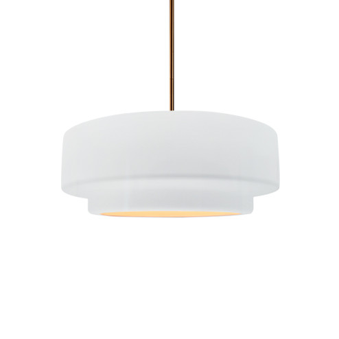 Small Tier 1-Light Pendant (254|CER-6540-WTWT-BRSS-RIGID)