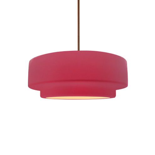 Small Tier 1-Light Pendant (254|CER-6540-CRSE-BRSS-RIGID)