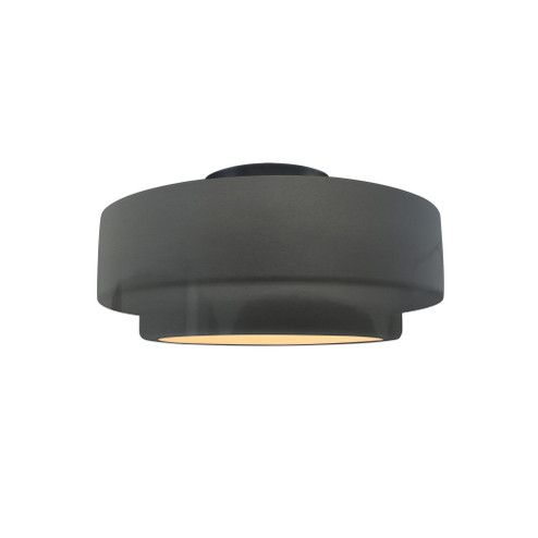 Small Tier Semi-Flush (254|CER-6360-GRY-MBLK)