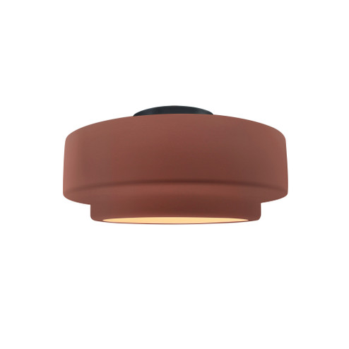 Small Tier Semi-Flush (254|CER-6360-CLAY-MBLK)