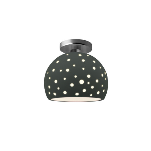 Perforated Small Globe Semi-Flush (254|CER-6357-PWGN-NCKL)