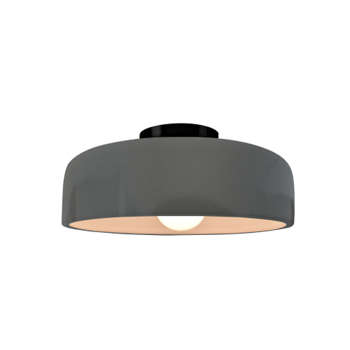 Small Spire Semi-Flush (254|CER-6340-GRY-MBLK)