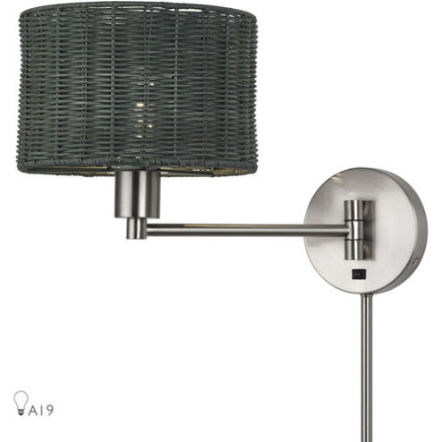 1 Light Brushed Nickel Swing Arm Wall Lamp (108|60439-91)