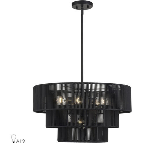6 Light Black Pendant Chandelier (108|60247-04)