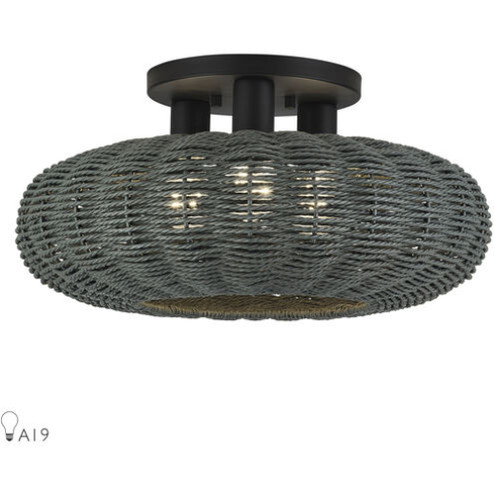 3 Light Black Large Semi-Flush (108|60158-04)