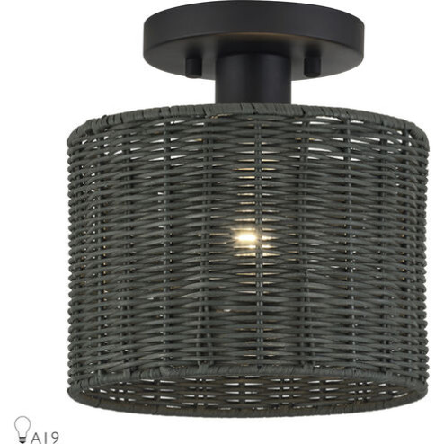 1 Light Black Small Semi-Flush (108|60116-04)
