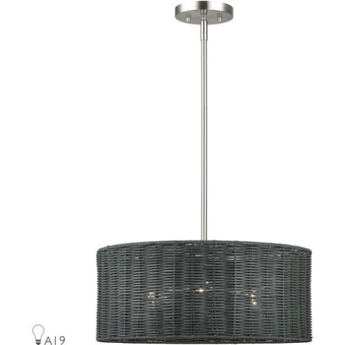 3 Light Black Pendant Chandelier (108|60114-04)
