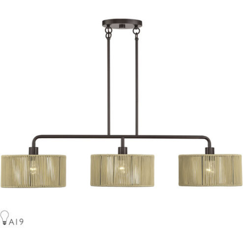 3 Light English Bronze Extra Large Linear Chandelier (108|53195-92)