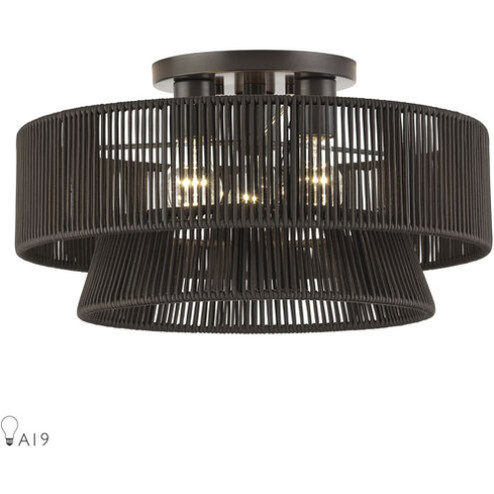 3 Light English Bronze Large Semi-Flush (108|49147-92)