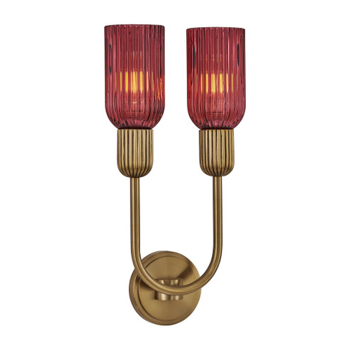 Verde 2 LT Wall Sconce Magenta Glass (133|519621STB/MGNT)