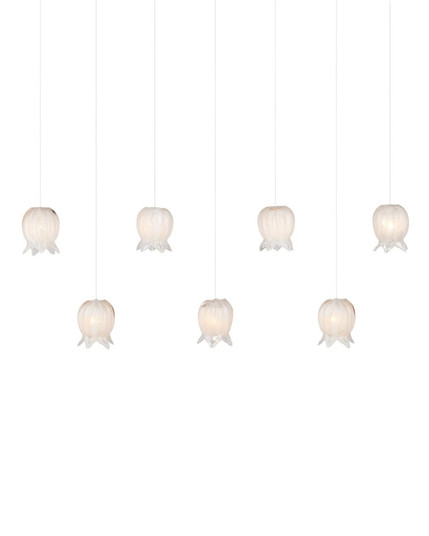Polpo White 7-Light Linear Multi-Drop Pendant (92|9000-1410)