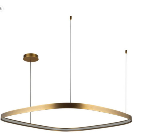 Yukon 40-in Vintage Brass Dimmable LED Pendant (461|PD78040-VB-UNV)