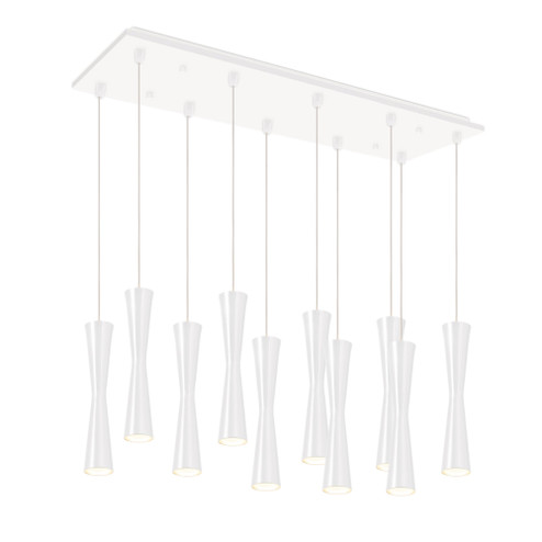 Robson 27-in White 10-Light Dimmable LED Multi Pendant (461|MP42502WH-10)