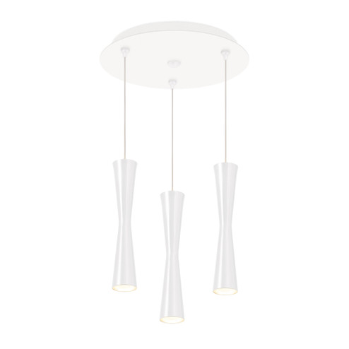Robson 11-in White 3-Light Dimmable LED Multi Pendant (461|MP42502WH-03)