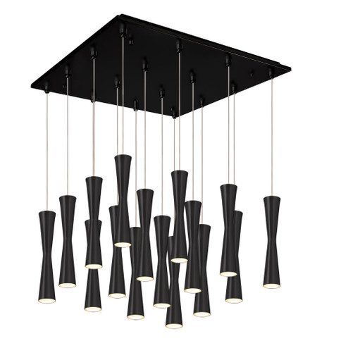 Robson 19-in Black 16-Light Multi Pendant (461|MP42502BK-16)