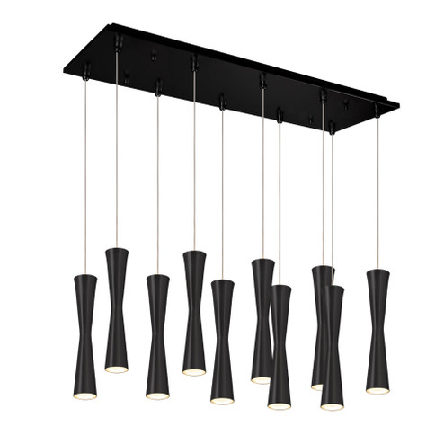 Robson 27-in Black 10-Light Dimmable LED Multi Pendant (461|MP42502BK-10)