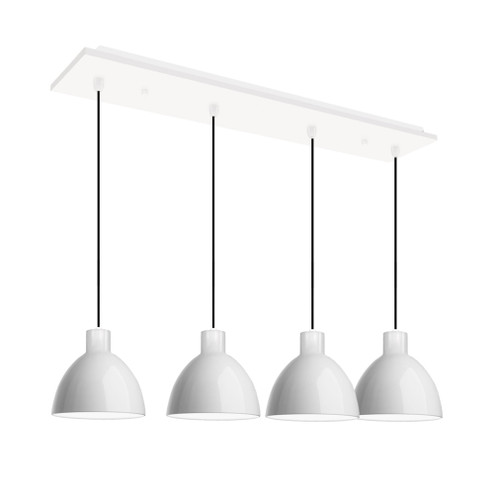 Chroma 28-in Glossy White 4-Light Dimmable LED Multi Pendant (461|MP1706WG-04)