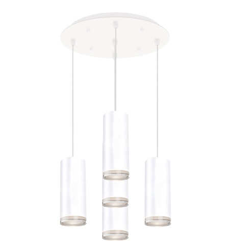 Cameo 14-in White 5-Light Dimmable LED Multi Pendant (461|MP401431WH-05)