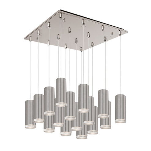 Cameo 19-in Brushed Nickel 16-Light Dimmable LED Multi Pendant (461|MP401431BN-16)