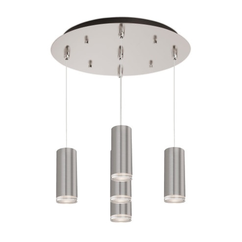 Cameo 14-in Brushed Nickel 5-Light Dimmable LED Multi Pendant (461|MP401431BN-05)
