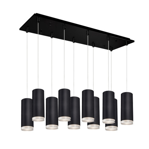 Cameo 27-in Black 10-Light Dimmable LED Multi Pendant (461|MP401431BK-10)