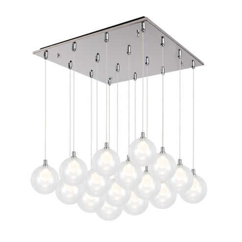 Bolla 21-in Chrome 16-Light Dimmable LED Multi Pendant (461|MP3106CH-16)