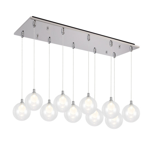 Bolla 29-in Chrome 10-Light Dimmable LED Multi Pendant (461|MP3106CH-10)