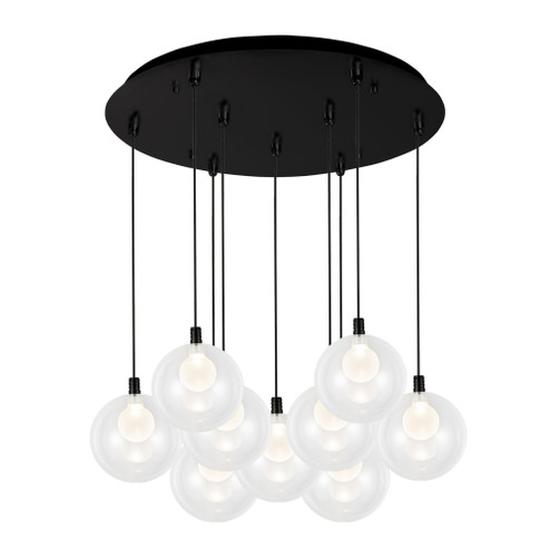 Bolla 20-in Black 9-Light Multi Pendant (461|MP3106BK-09)
