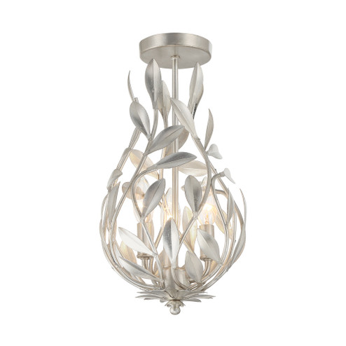 Broche 9'' Antique Silver Semi Flush Mount (205|565-SA_CEILING)