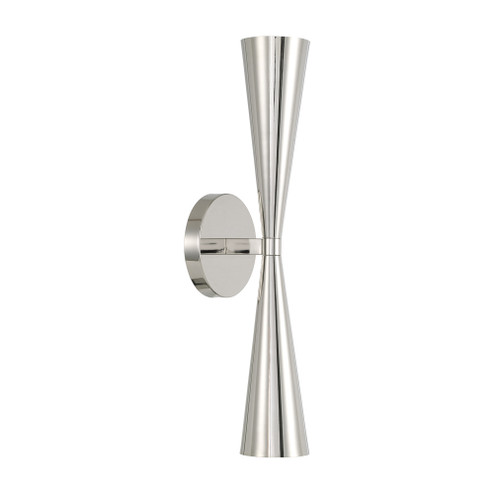 5'' W x 19.25'' H 2-Light Modern Tapered Dual Sconce in Polished Nickel (42|659621PN)